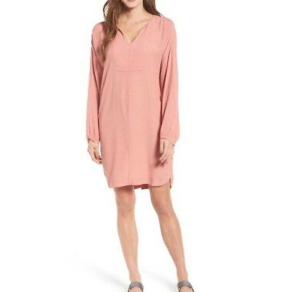 Madewell Three Quarter Sleeve Dress Du Jour